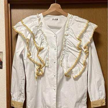 White Frill Blouse Korean Fashion Vintage White - image 1