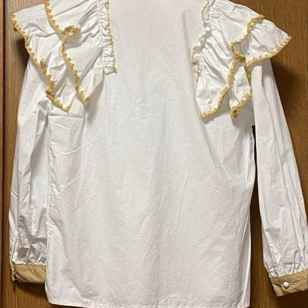 White Frill Blouse Korean Fashion Vintage White - image 2