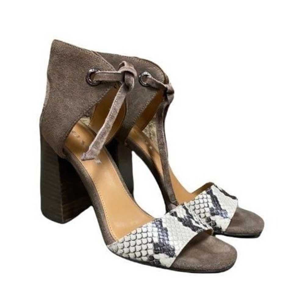 Coach Madison Lux Snake/Suede Block Heel - image 1