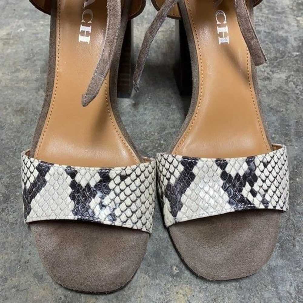 Coach Madison Lux Snake/Suede Block Heel - image 9