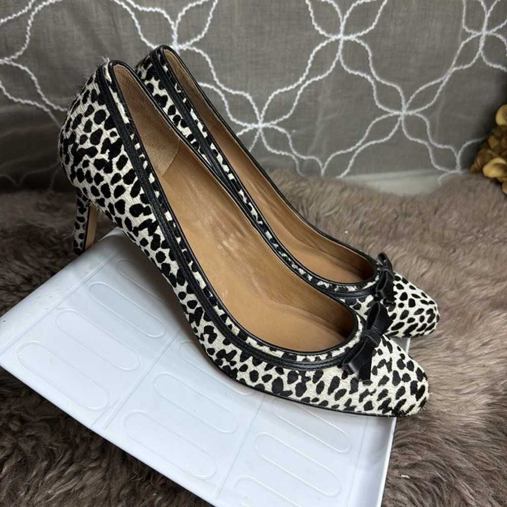 (Z) Ann Taylor Snow Leopard Print Kitten Heels Si… - image 5