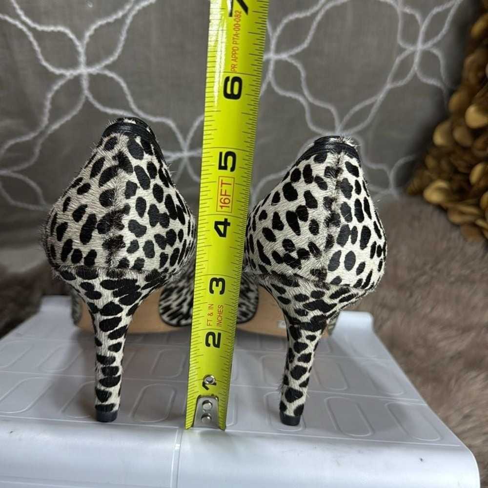 (Z) Ann Taylor Snow Leopard Print Kitten Heels Si… - image 6