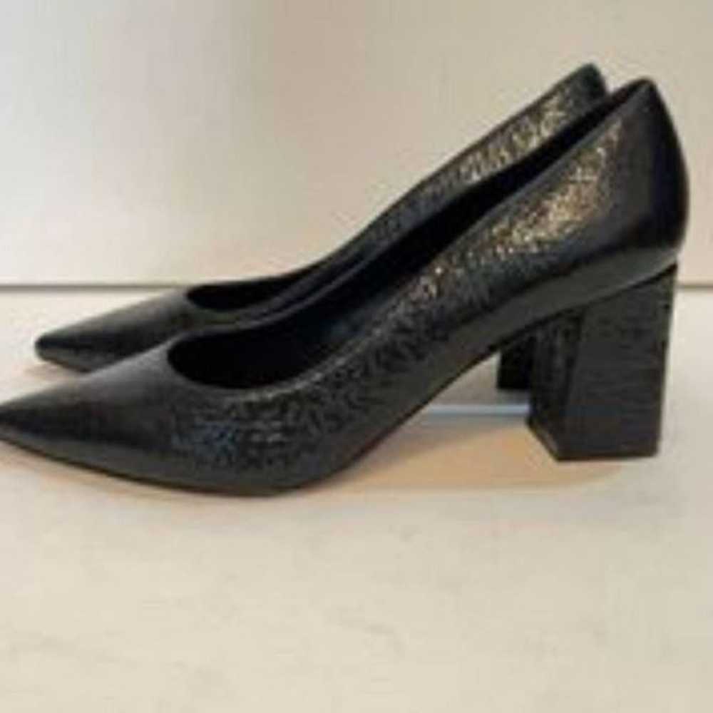 Marc Fisher Black Textured Pointed Toe Block Heel… - image 10