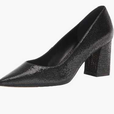 Marc Fisher Black Textured Pointed Toe Block Heel… - image 1