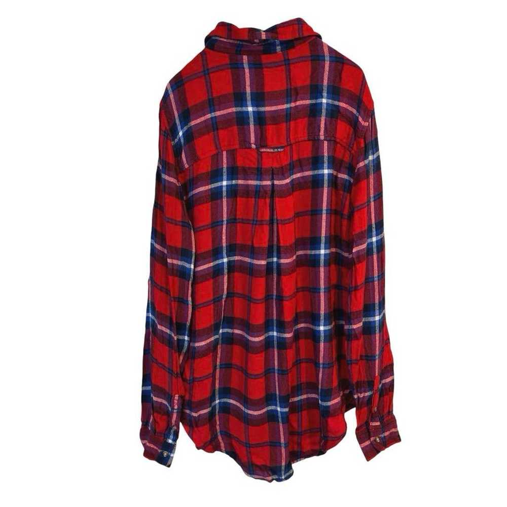 American Eagle Checkered Flannel Shirt Red XS Fal… - image 6