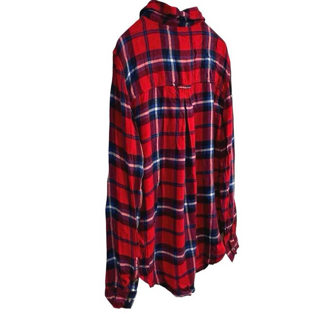 American Eagle Checkered Flannel Shirt Red XS Fal… - image 8