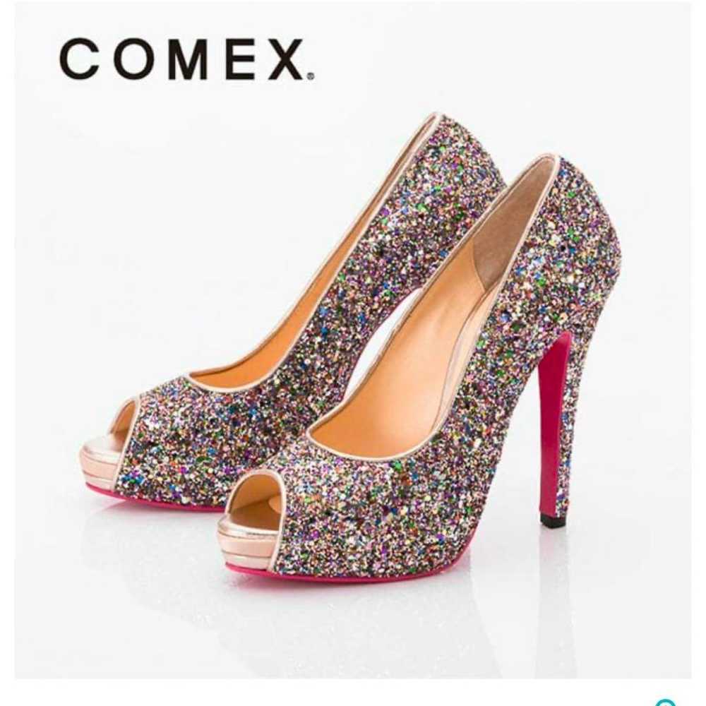 COMEX. Glittery sequined heeled sandals for night… - image 1