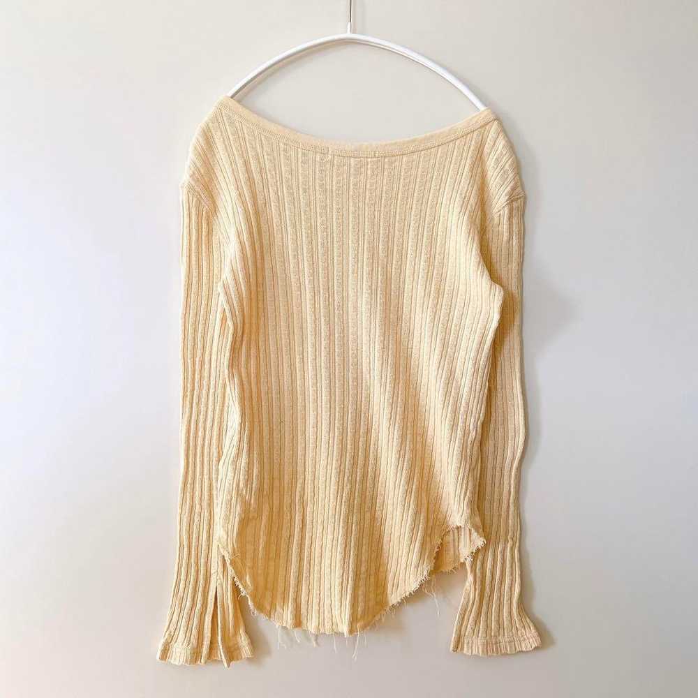 moussy Long Sleeve Cut and Sew Tee Rib Boat Neck … - image 2