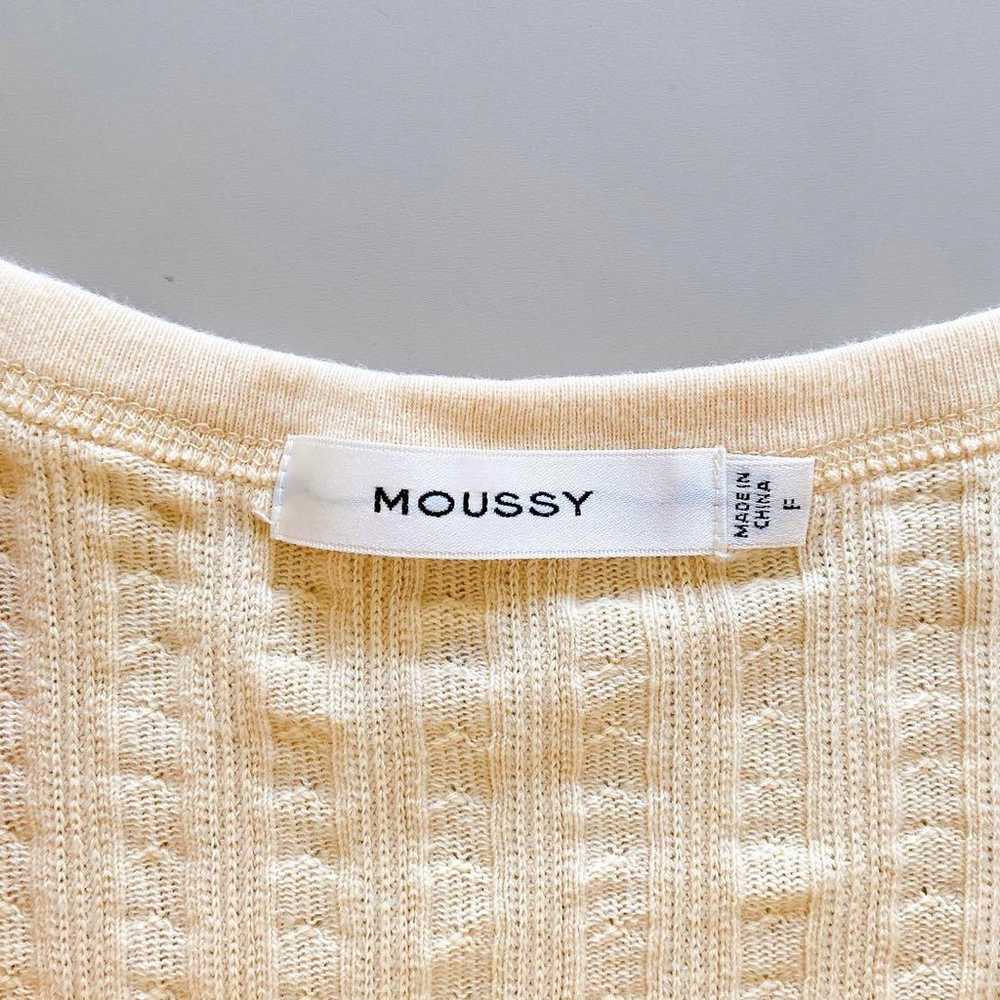 moussy Long Sleeve Cut and Sew Tee Rib Boat Neck … - image 6