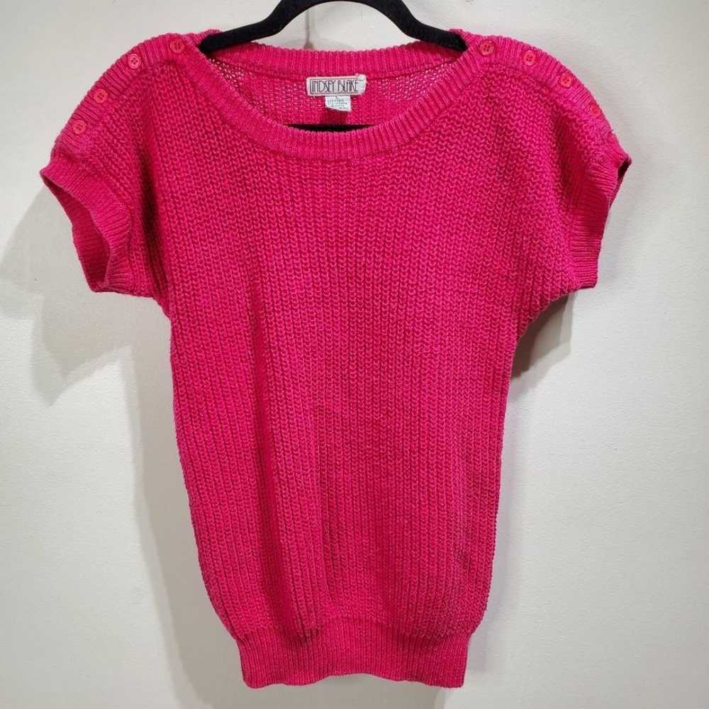 Lindsey Blake knitted top large vintage 80s - image 1