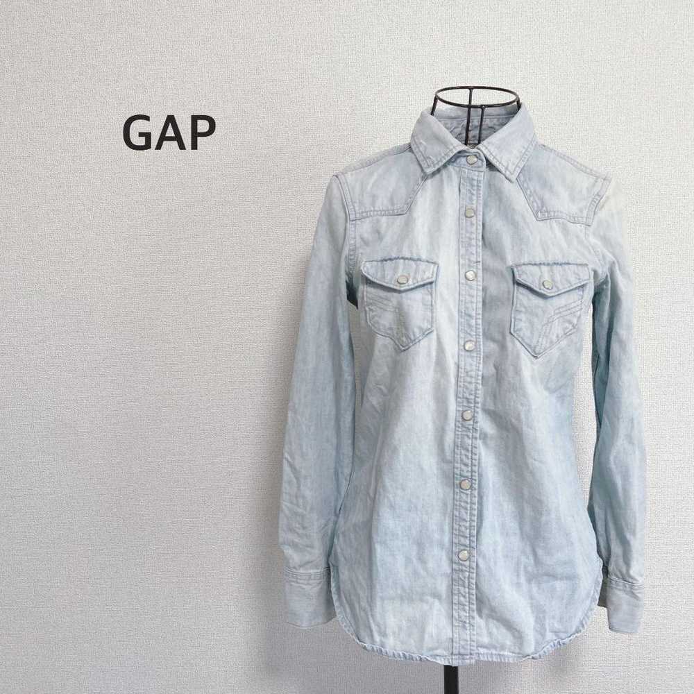 m1179 Gap 【S】 Denim Western Shirt 100% Cotton Lig… - image 1