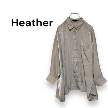 Heather shirt blouse long sleeves glossy F - image 1