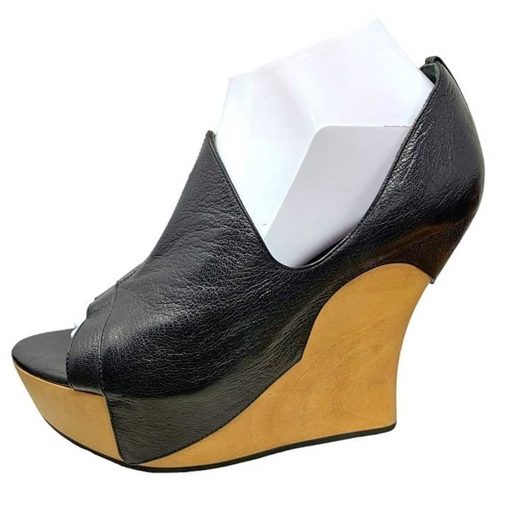 Camilla Skovgaard Tanganica Leather & Wood Wedge … - image 2