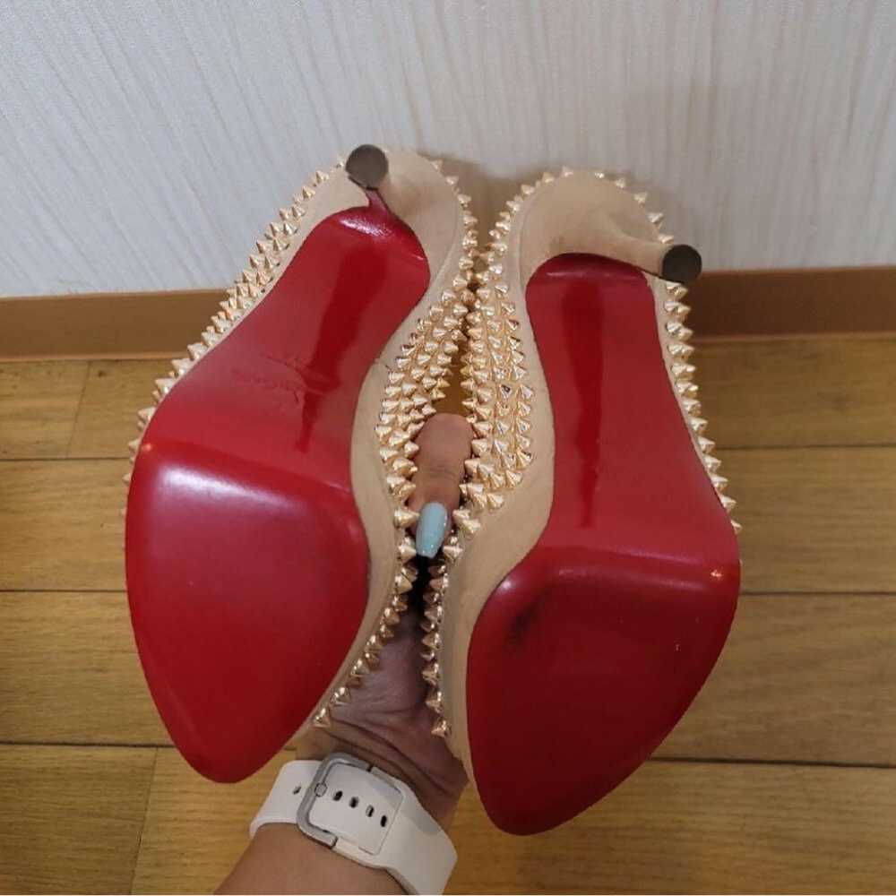 Christian Louboutin Beige Studded Open-Toe - image 2