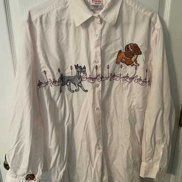 VTG DISNEY STORE LADY AND THE TRAMP LONG SLEEVE - image 1