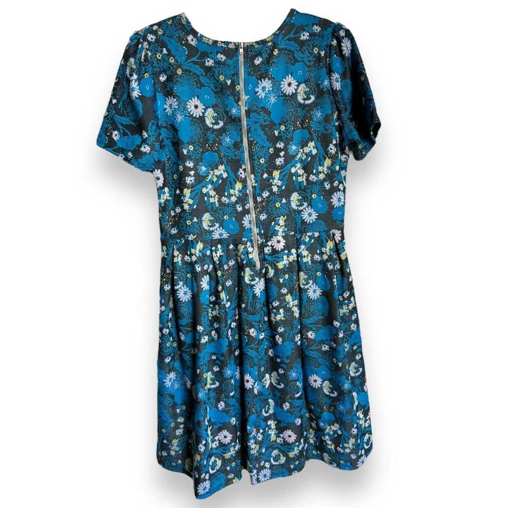 Other LuLaRoe Womens Dress 2XL Amelia Teal Floral… - image 3