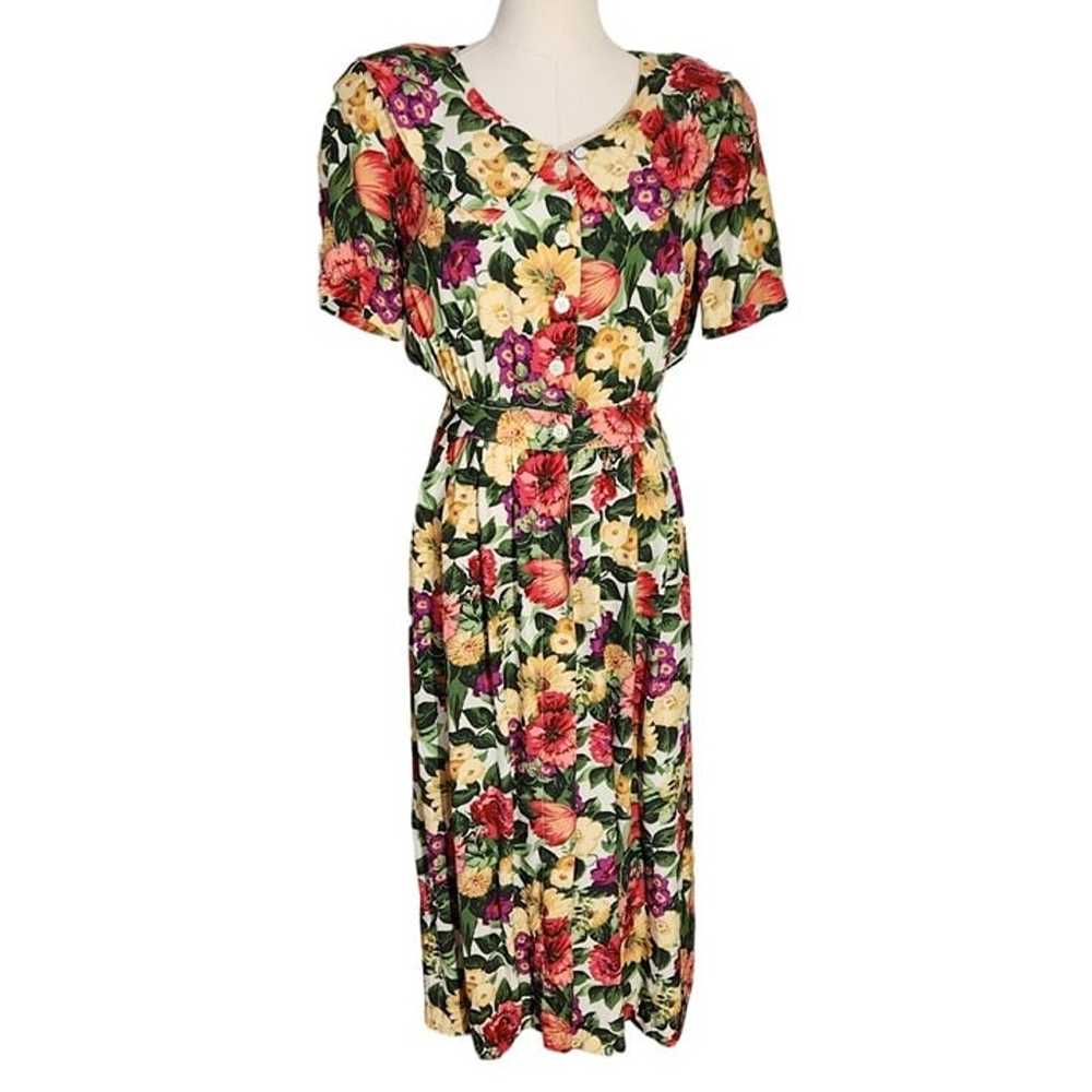 Carol Anderson Floral Printed Midi Dress Vintage … - image 1