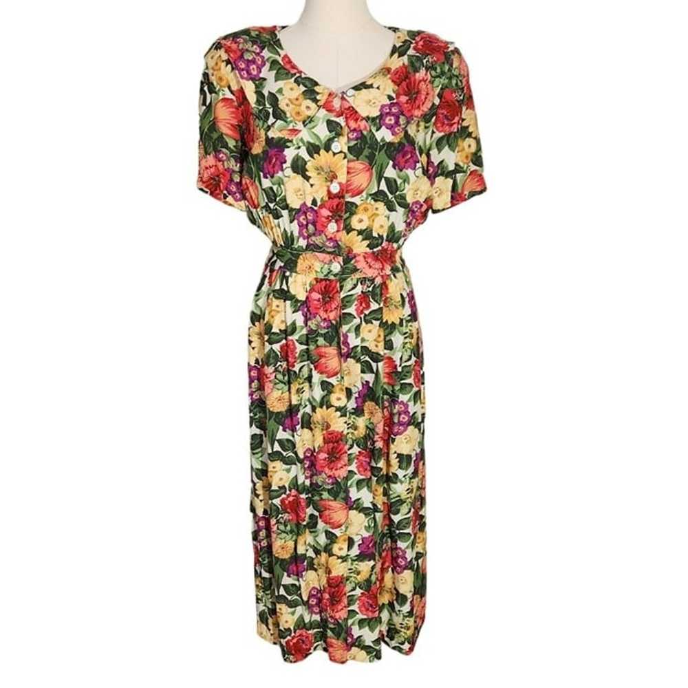 Carol Anderson Floral Printed Midi Dress Vintage … - image 5