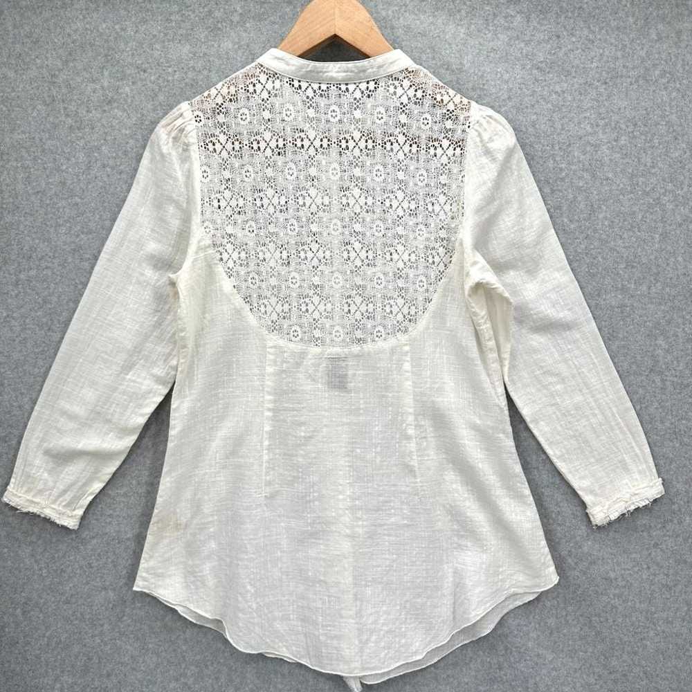 Free people Ivory Tunic Top Vintage Inspired Lace… - image 2