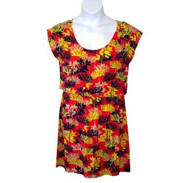 Banana Republic Tropical Floral Blouson Dress size