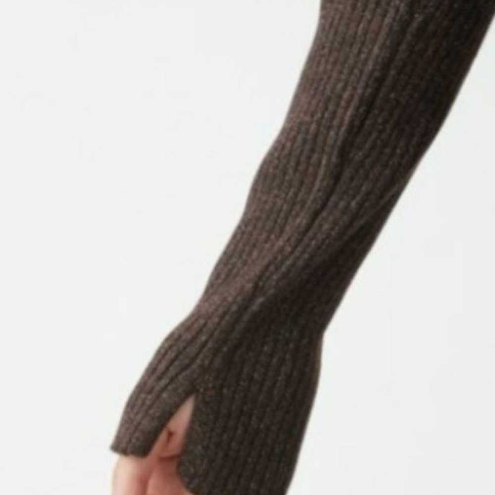 Mila Owen Crew Neck Lame Knit One-Piece Dress - image 7