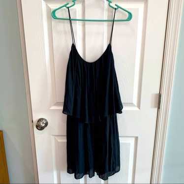 Zara basic swing style dress dark blue