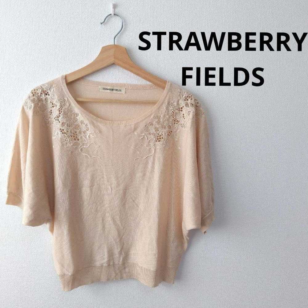 Strawberry Fields Embroidered Short Sleeve Knit S… - image 1