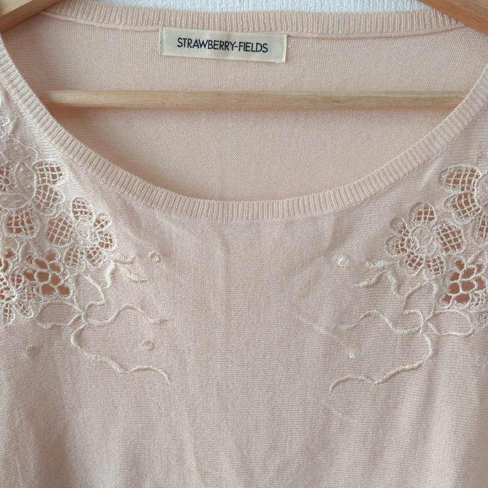 Strawberry Fields Embroidered Short Sleeve Knit S… - image 4