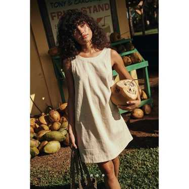 Free People Full of Sunshine Dress Mini Linen Cas… - image 1