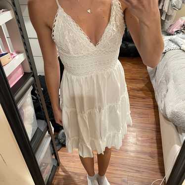 Boutique White Flowy Dress