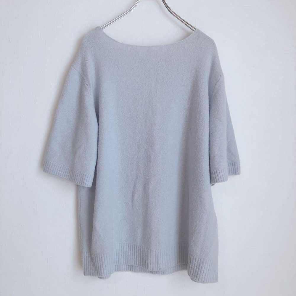 Snidel Short Sleeve Knit Sweater Top Plain Cute B… - image 9