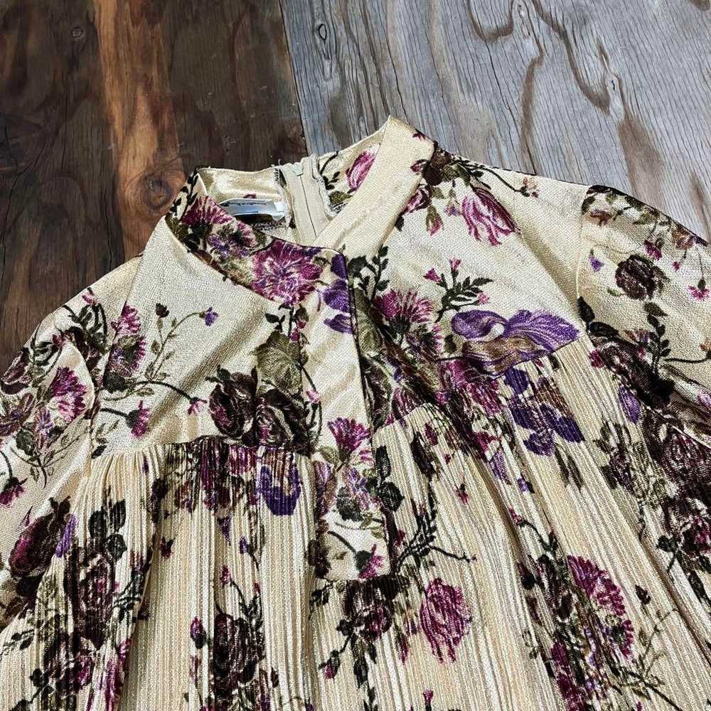 90s Floral Rose Pullover Blouse Tunic Vintage - image 2