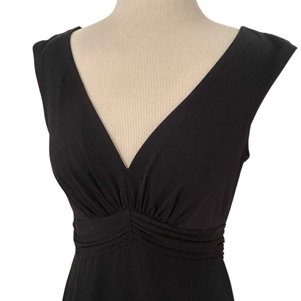 WHBM Black Knit Sleeveless DRESS 6 Ruffle Ruched … - image 3