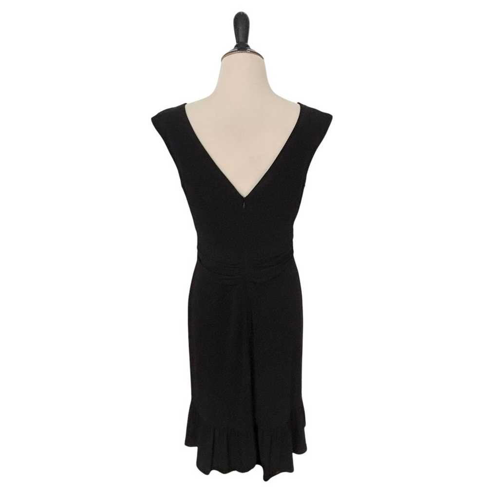 WHBM Black Knit Sleeveless DRESS 6 Ruffle Ruched … - image 5