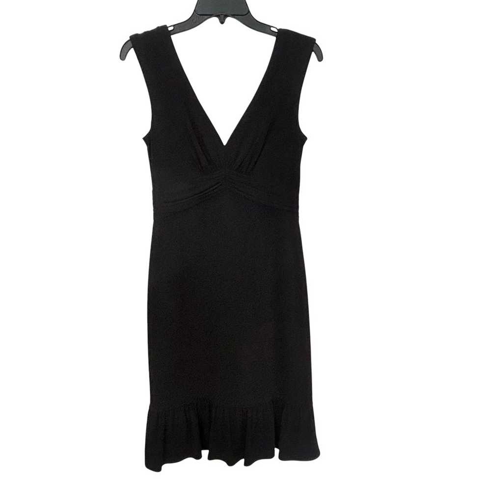 WHBM Black Knit Sleeveless DRESS 6 Ruffle Ruched … - image 6