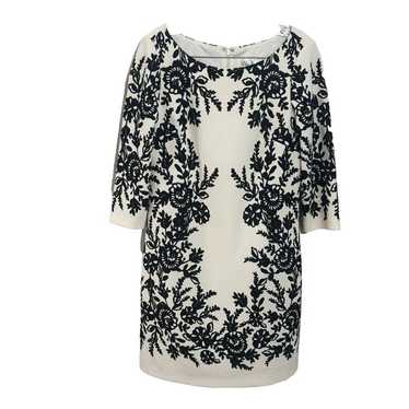 ELIZA J Black White and B Floral Black Sheath Dres