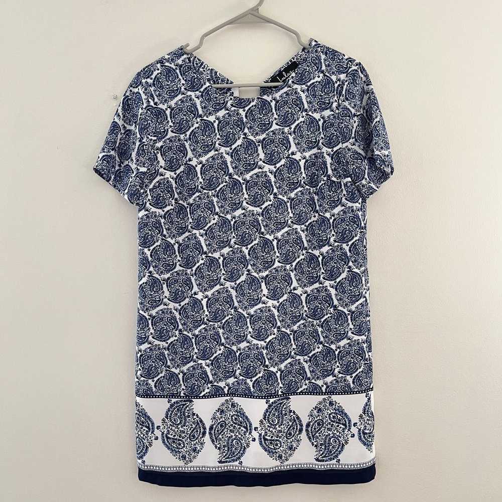 Lulus Taj Mahal Tour Blue Paisley Open Back Shift… - image 6