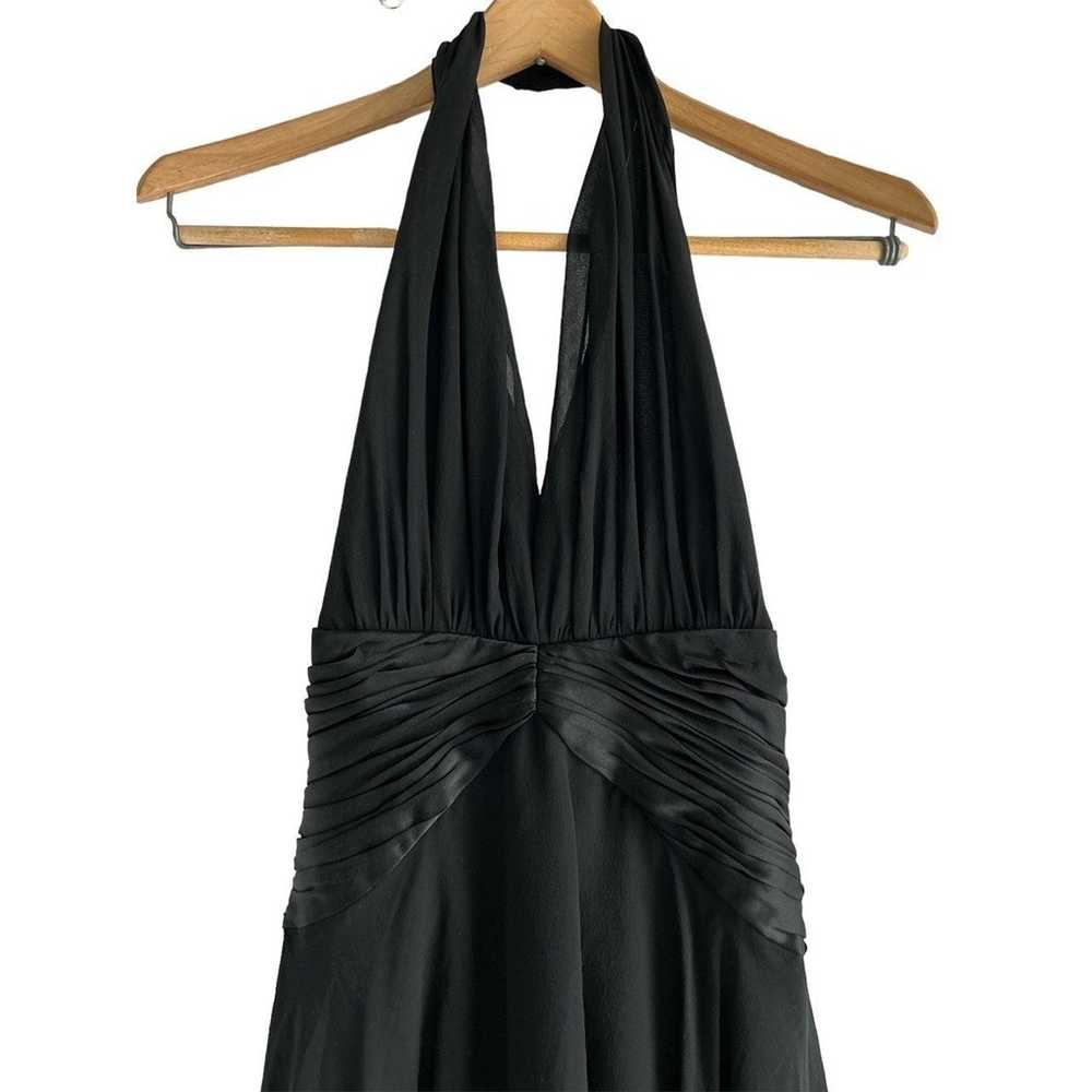 Maggy London Women’s Size 6P 100% Silk Black Halt… - image 3