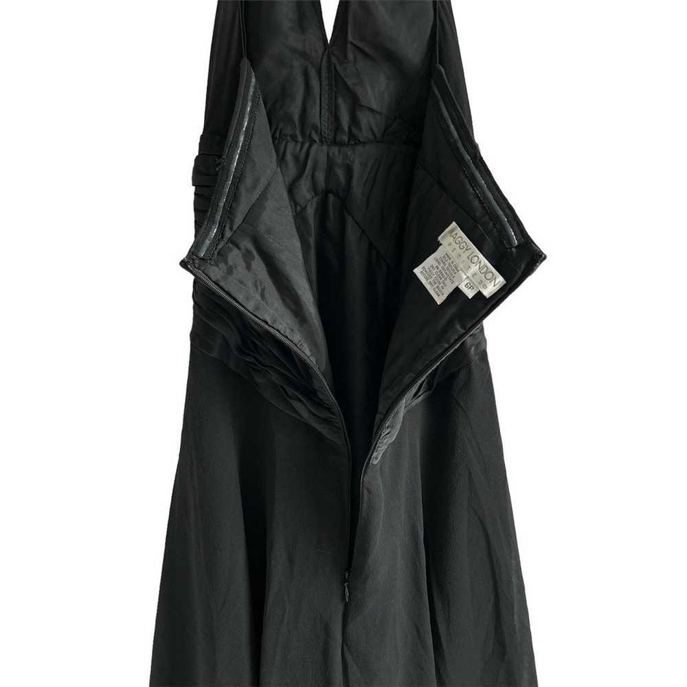 Maggy London Women’s Size 6P 100% Silk Black Halt… - image 6