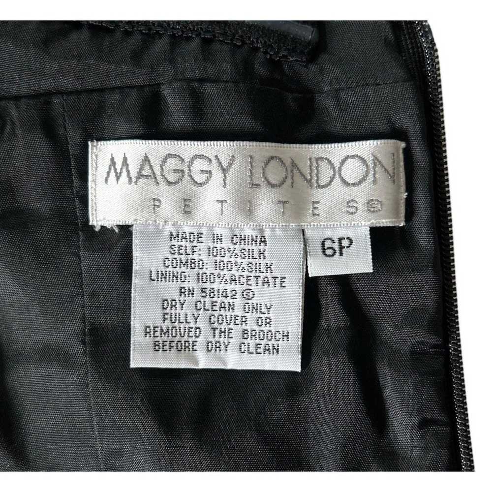 Maggy London Women’s Size 6P 100% Silk Black Halt… - image 7