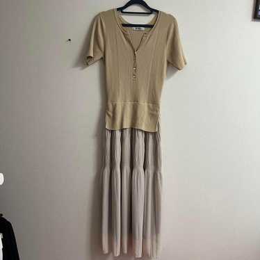 Nano Universe Long Dress Beige - image 1