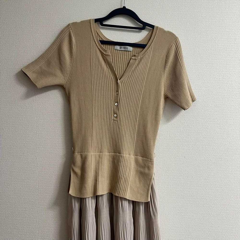 Nano Universe Long Dress Beige - image 2