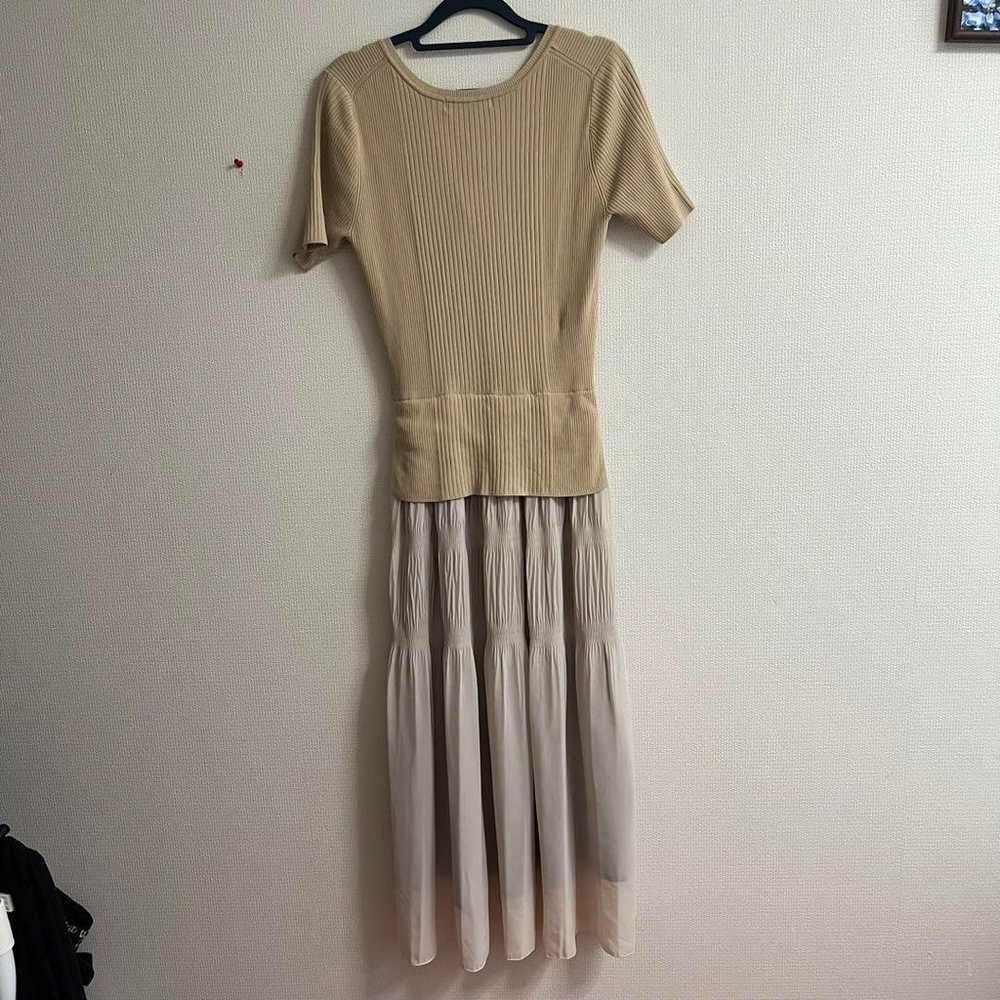 Nano Universe Long Dress Beige - image 5