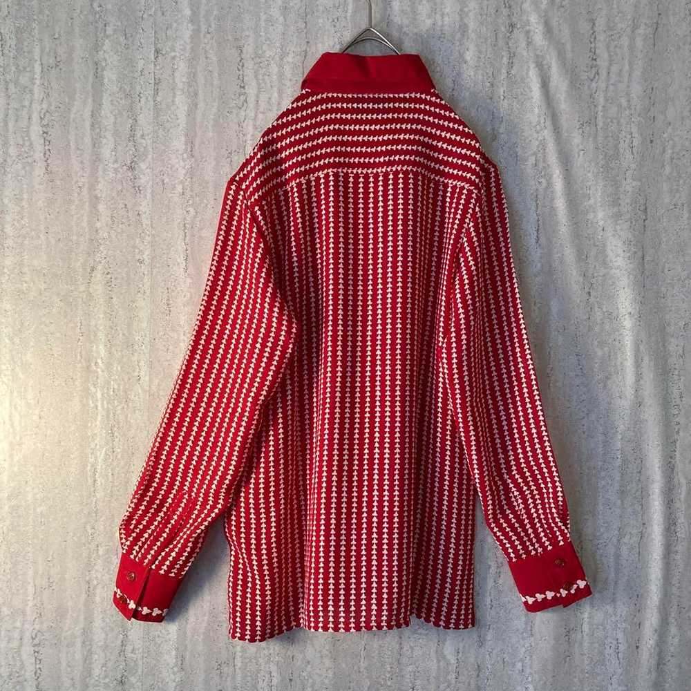 Vintage blouse, stripe, retro, pop, triangular co… - image 9