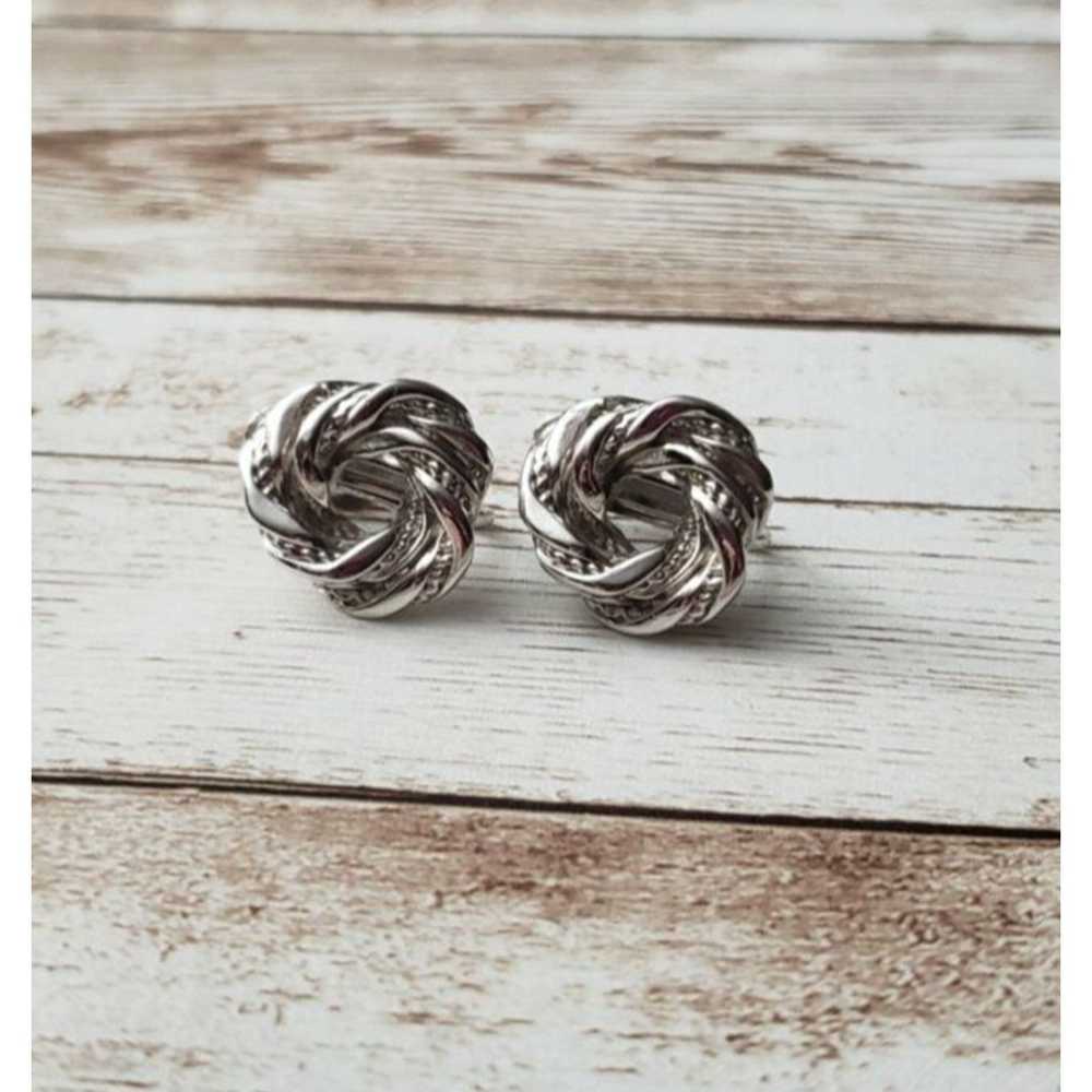 Vintage Vintage Napier Clip On Earrings - Silver … - image 1