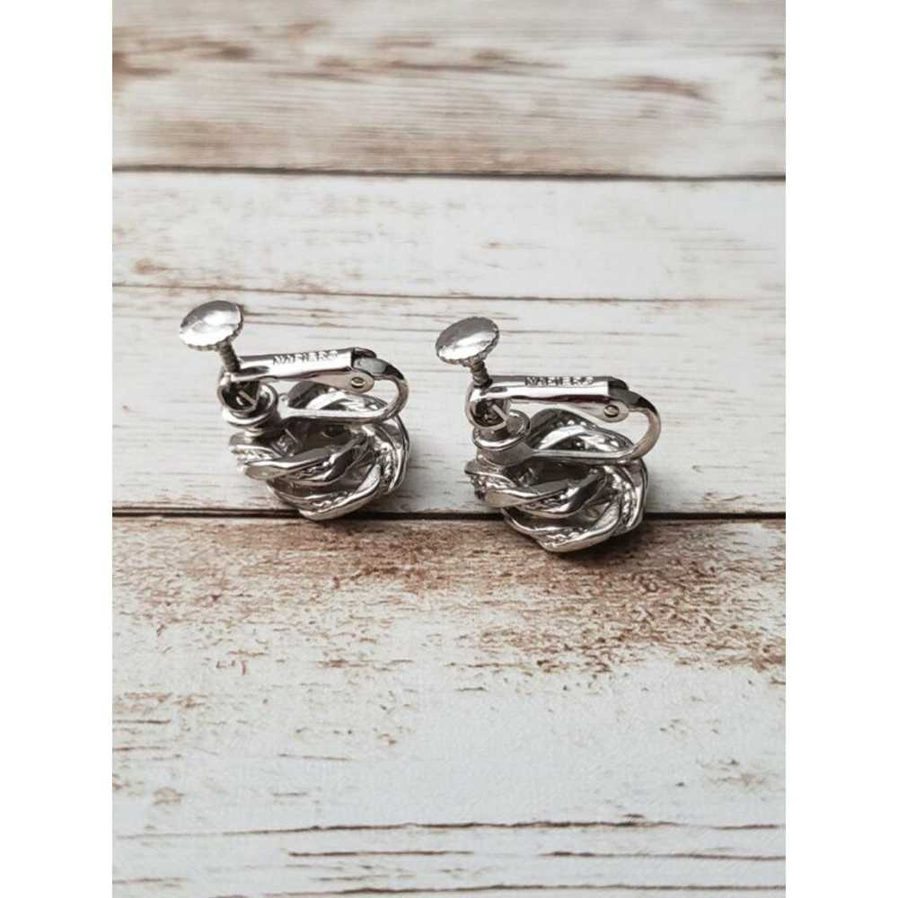 Vintage Vintage Napier Clip On Earrings - Silver … - image 3