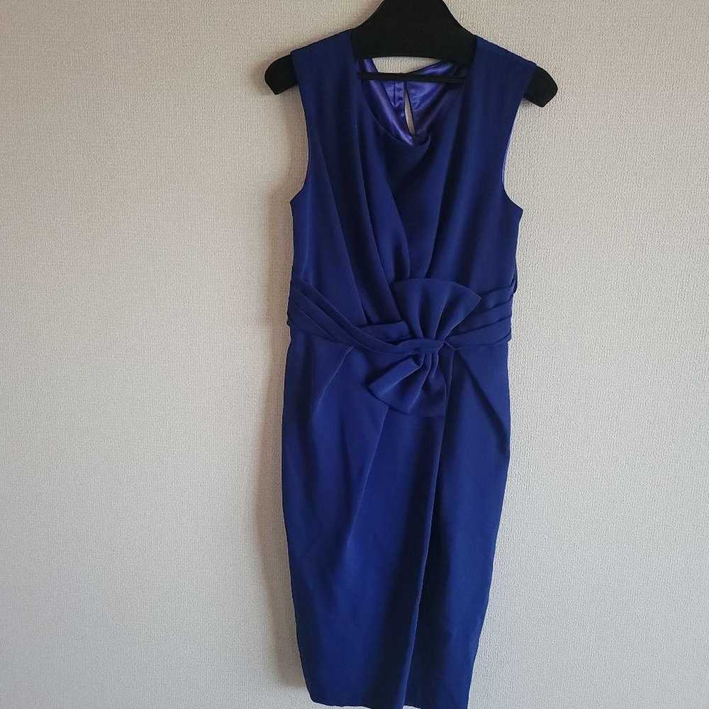 Blue Frill Sleeve Party Dress - image 2