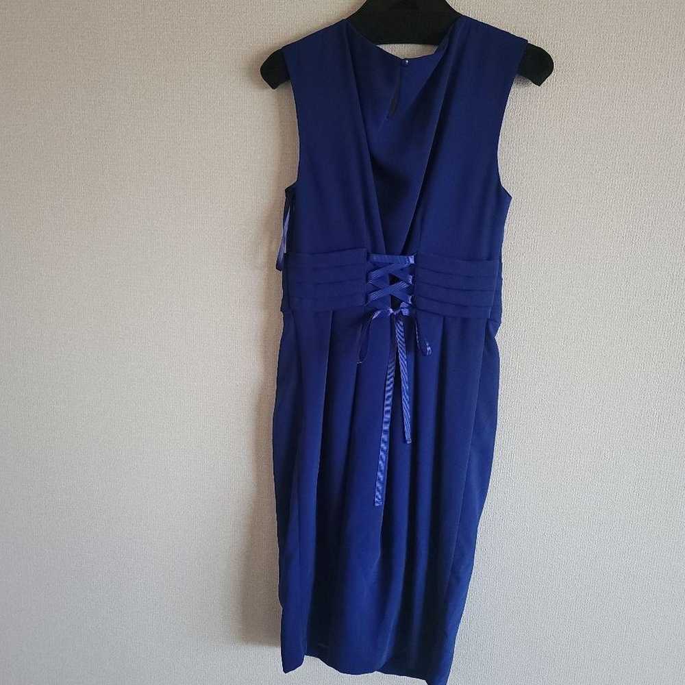 Blue Frill Sleeve Party Dress - image 3