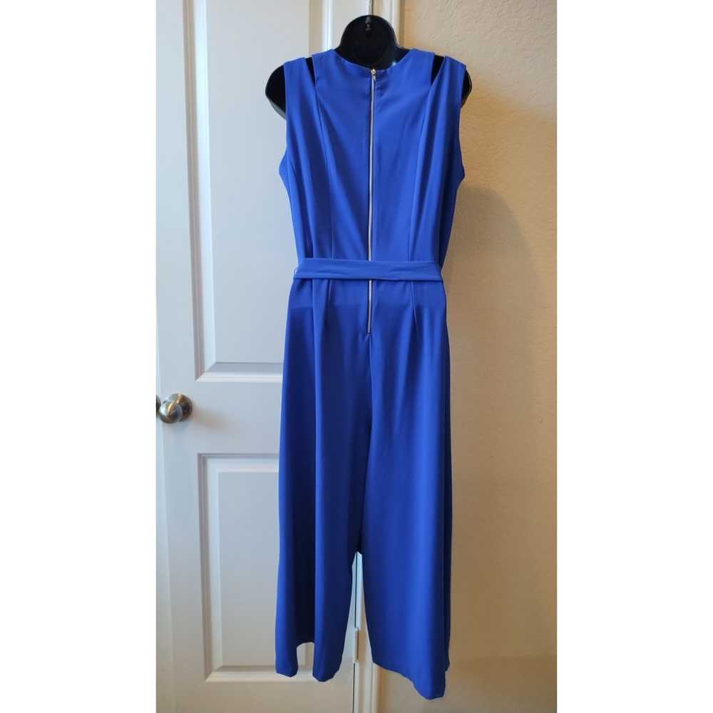 Danny and Nicole Royal Blue Sleeveless Belted Wid… - image 4