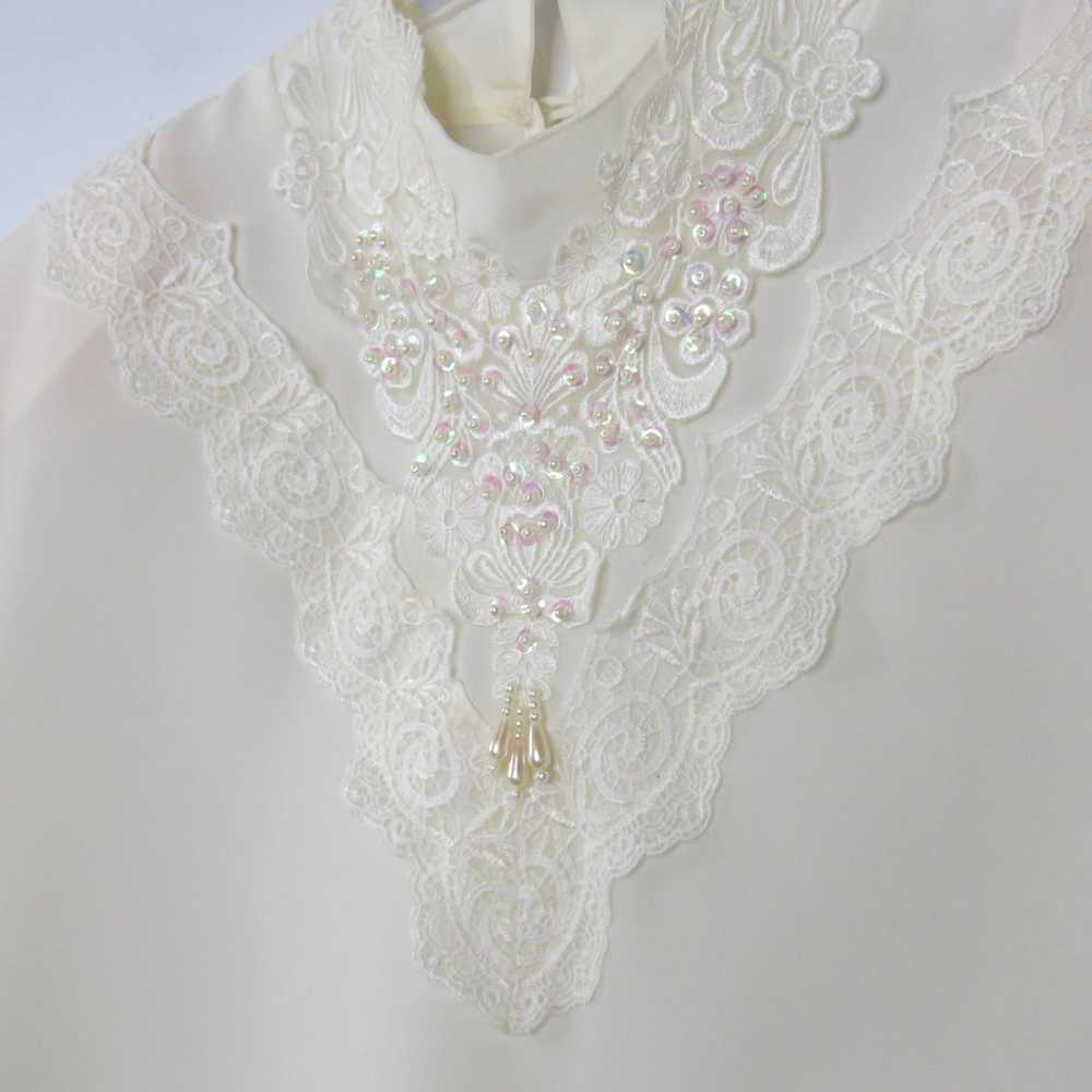 1960s Vintage Voir Cream Victorian Beaded Blouson… - image 6